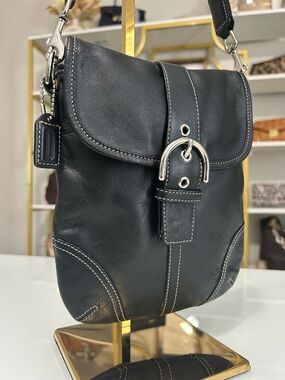 COACH SOHO Vintage Black Leather Crossbody